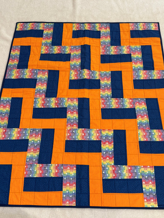Rainbow Chevron Lap Quilt