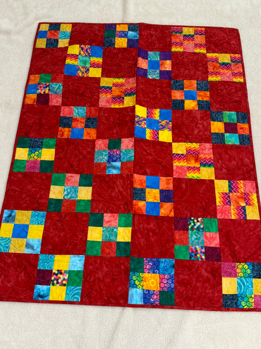 Red Checkered Lap Quilt