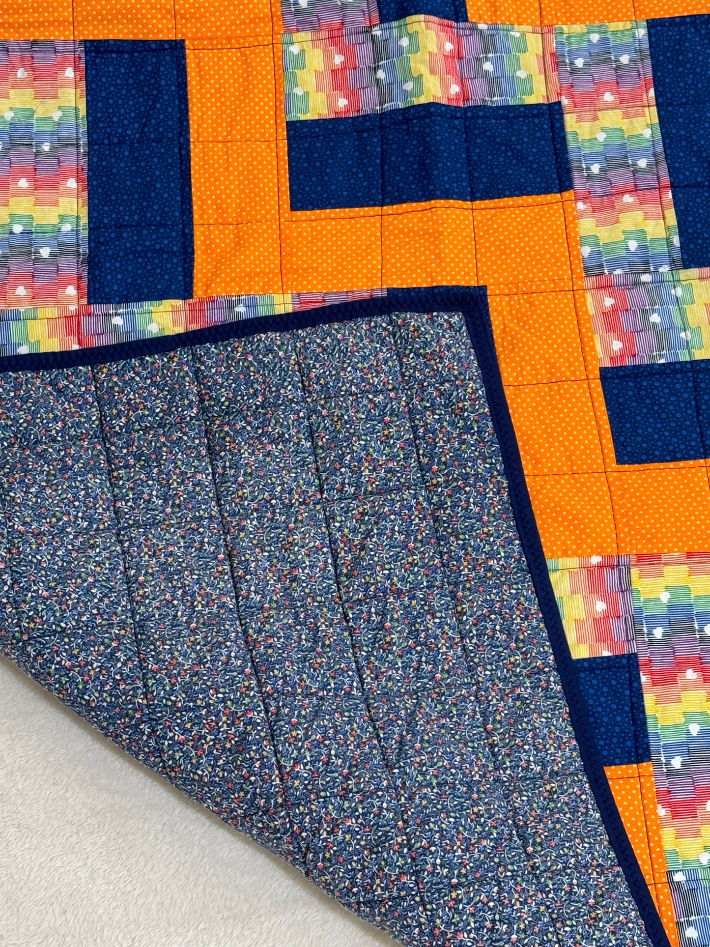 Rainbow Chevron Lap Quilt