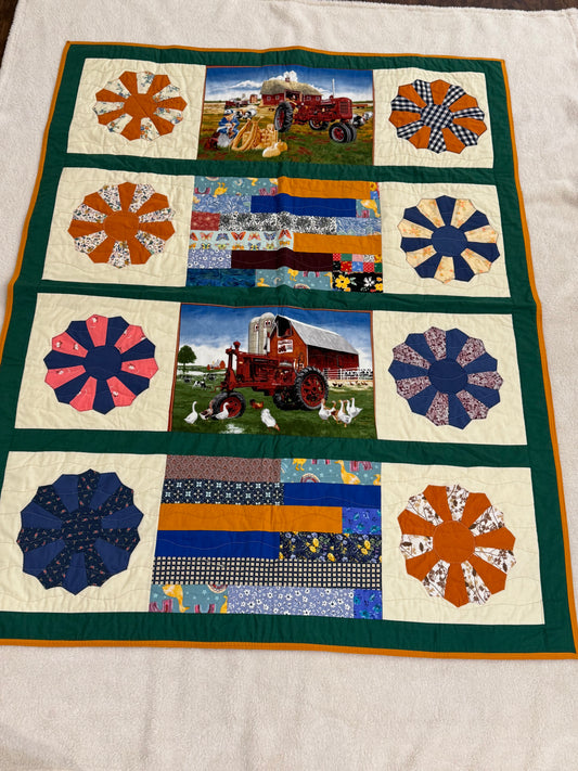 Farm Landscape Lap Quilt