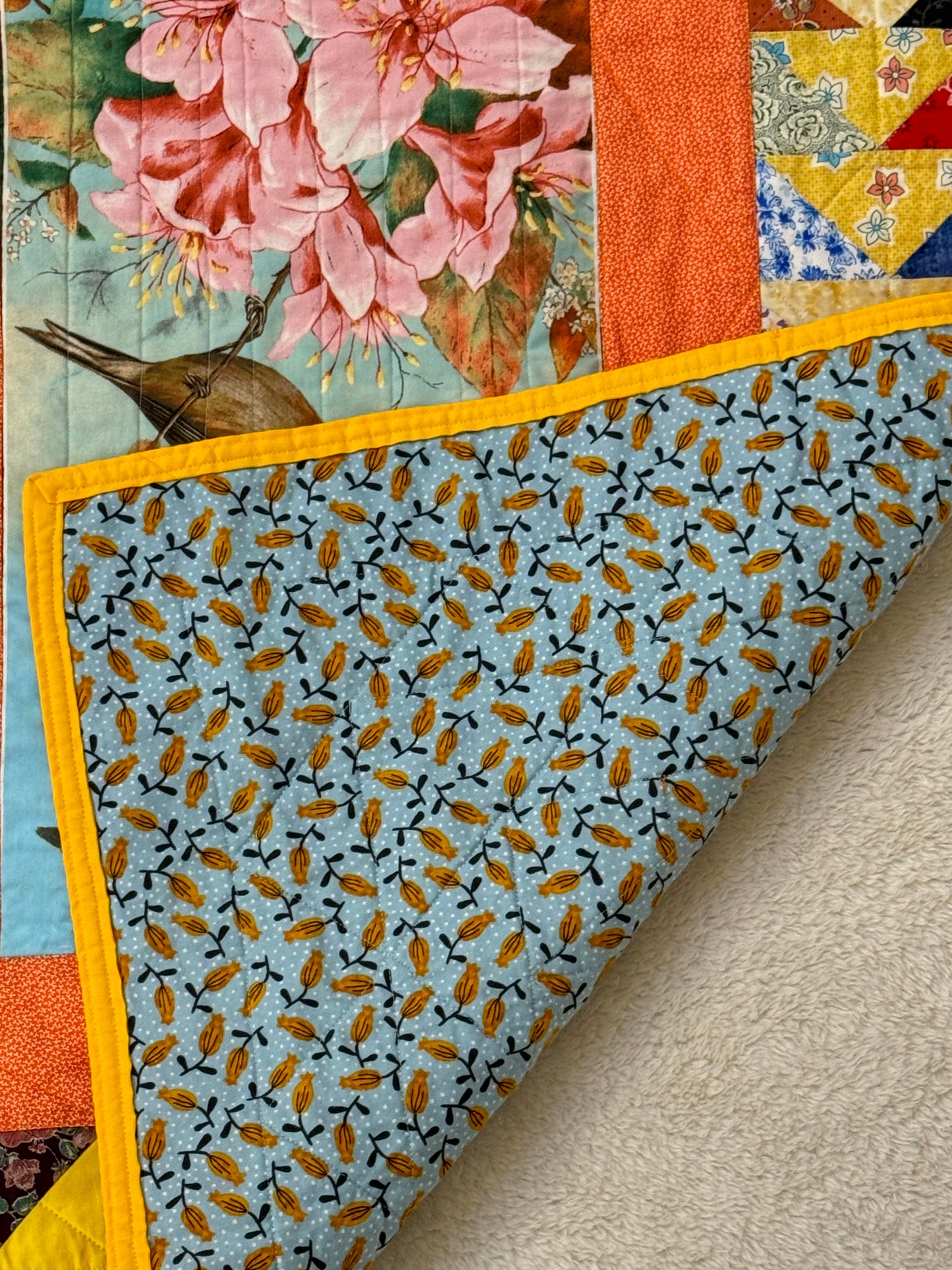 Seasonal Birds Lap Quilt