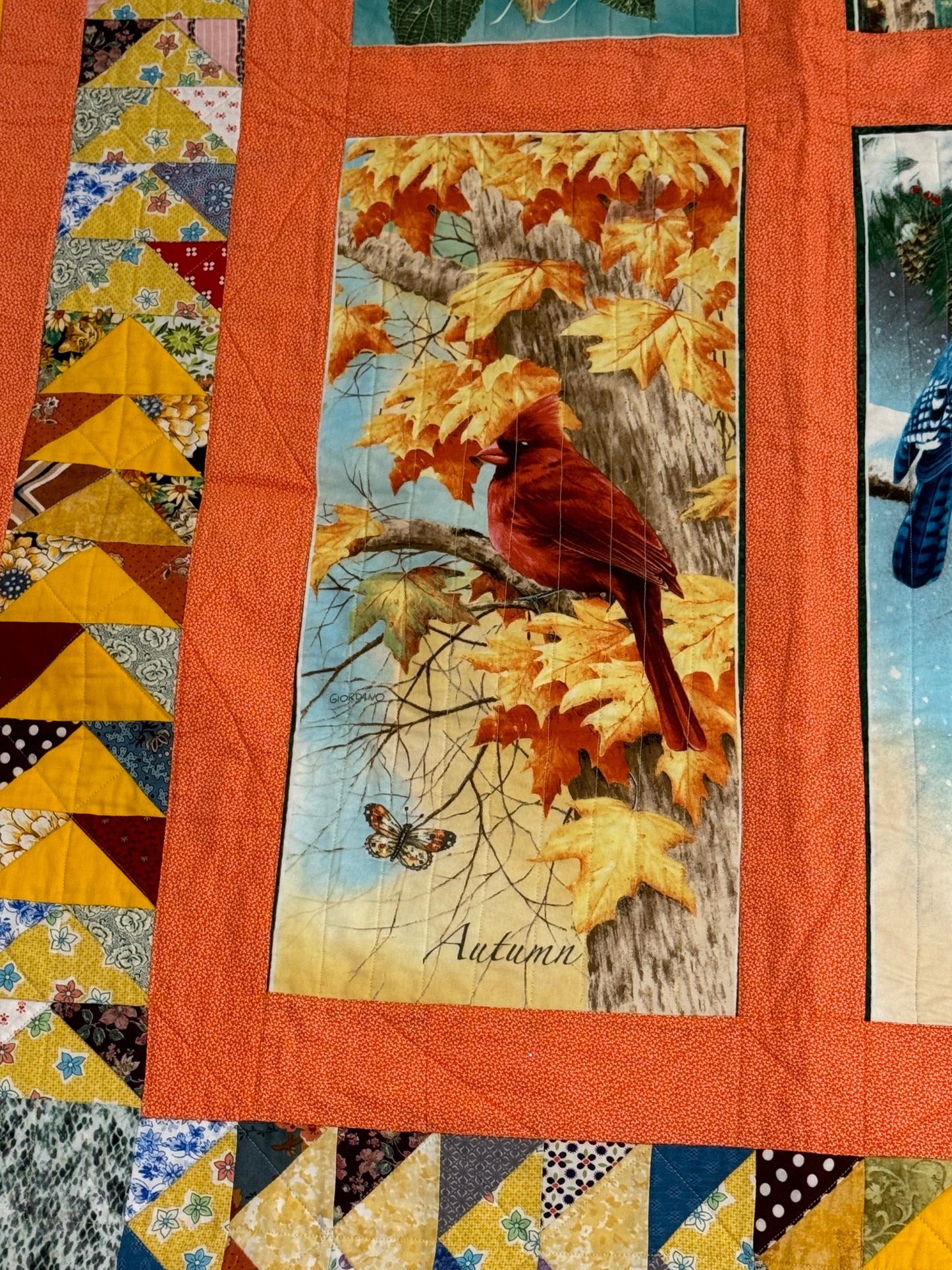Seasonal Birds Lap Quilt