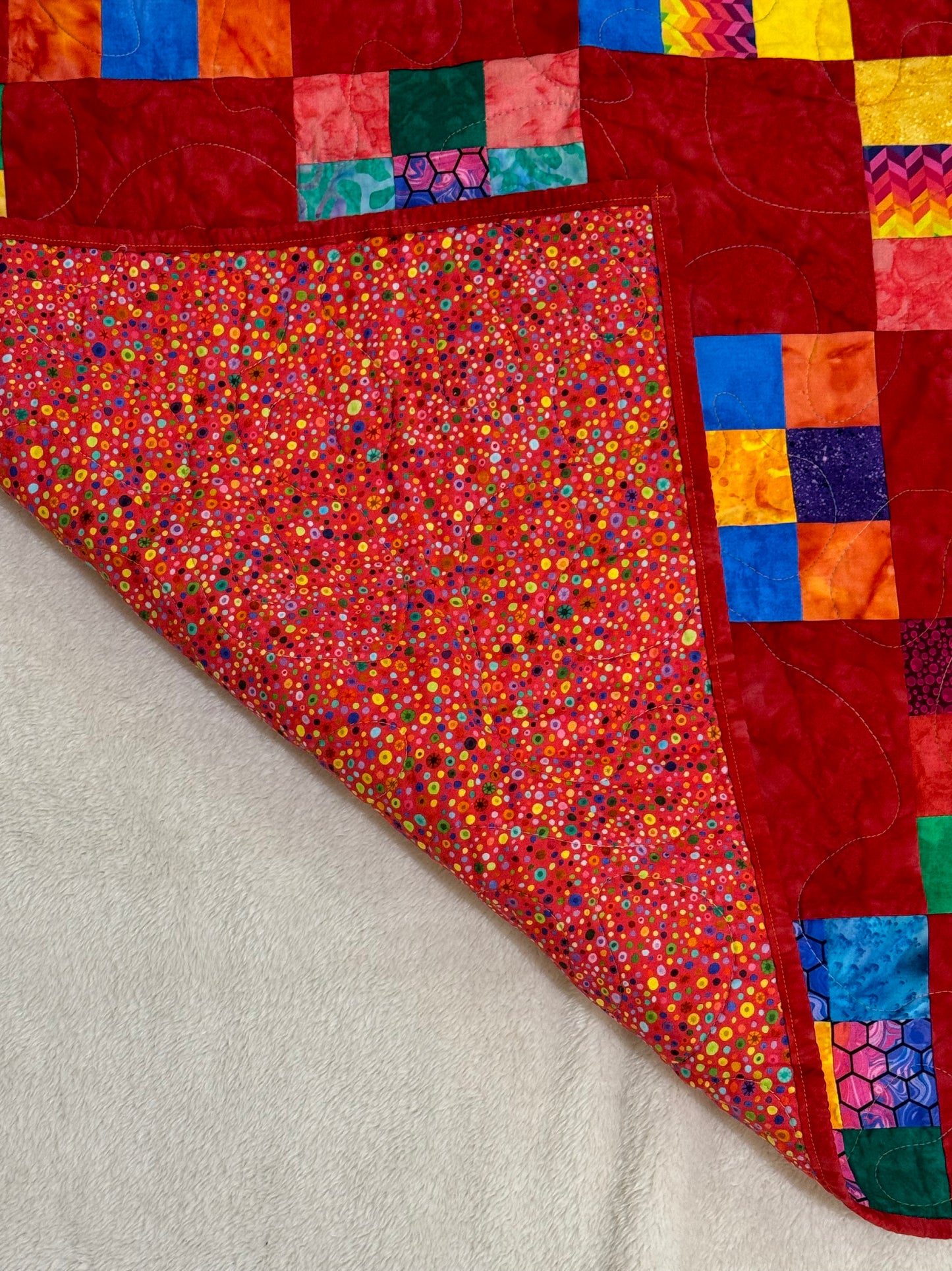 Red Checkered Lap Quilt