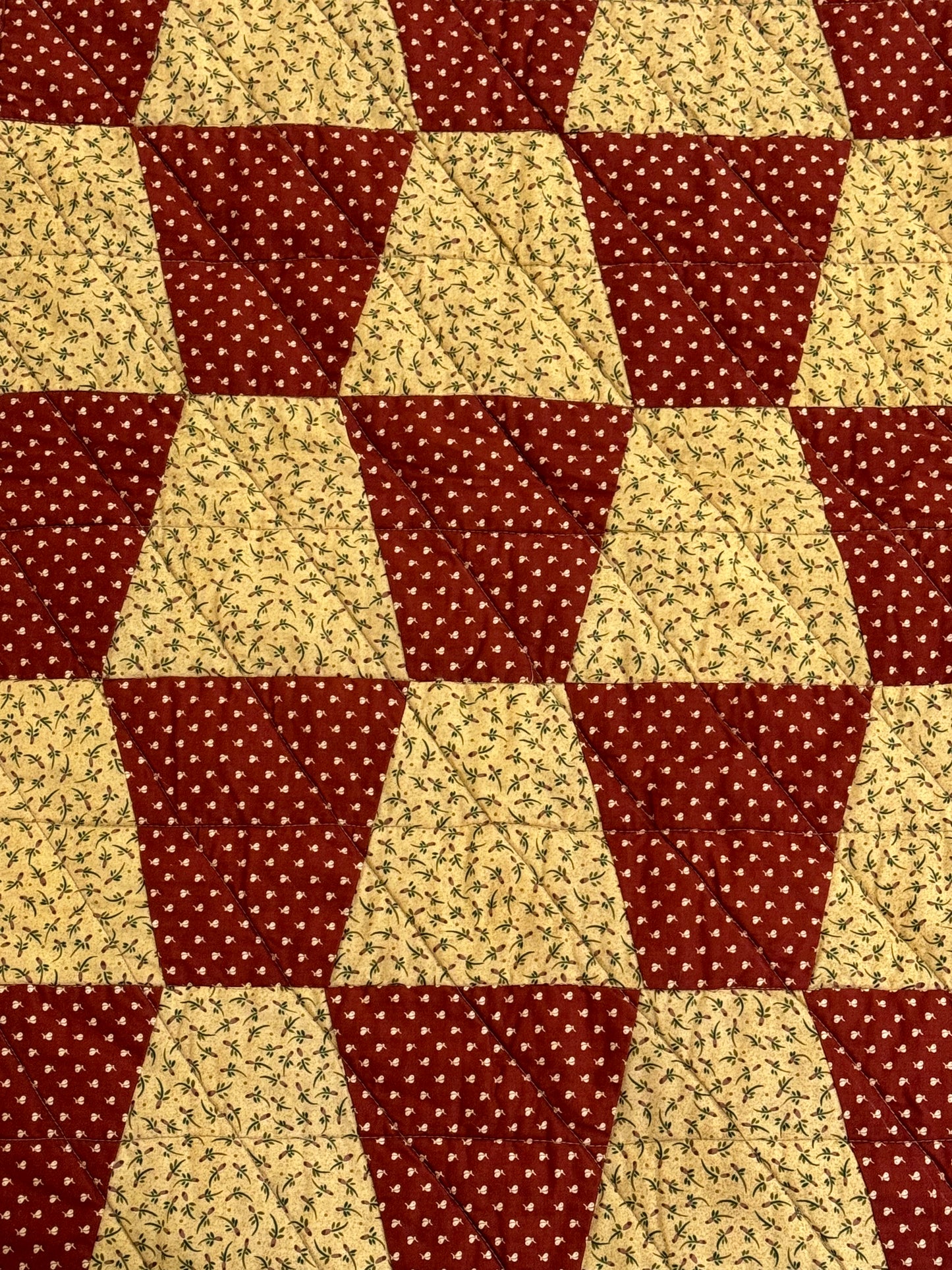 Checkered Brown & Golden Lap Quilt