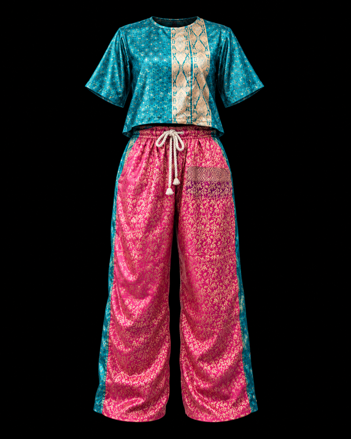 Sari Sweats: T-shirt and Pants Set