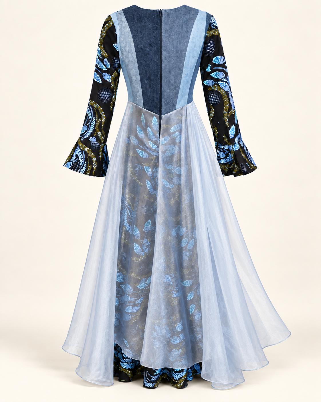 Desert Flow Denim & Ankara Dress