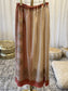 Upcycled Festive Maxi Skirt: Cream, Gold & Peach